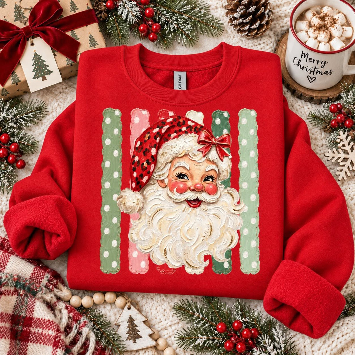 Hand Painted Santa